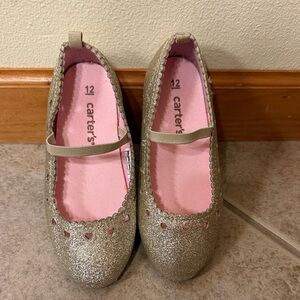 CARTER’S BIG GIRLS ELLARIA MARY JANE FLAT DRESS SHOES GOLD SIZE: 12